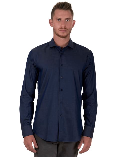 Shirt Blue Cotton Twill 